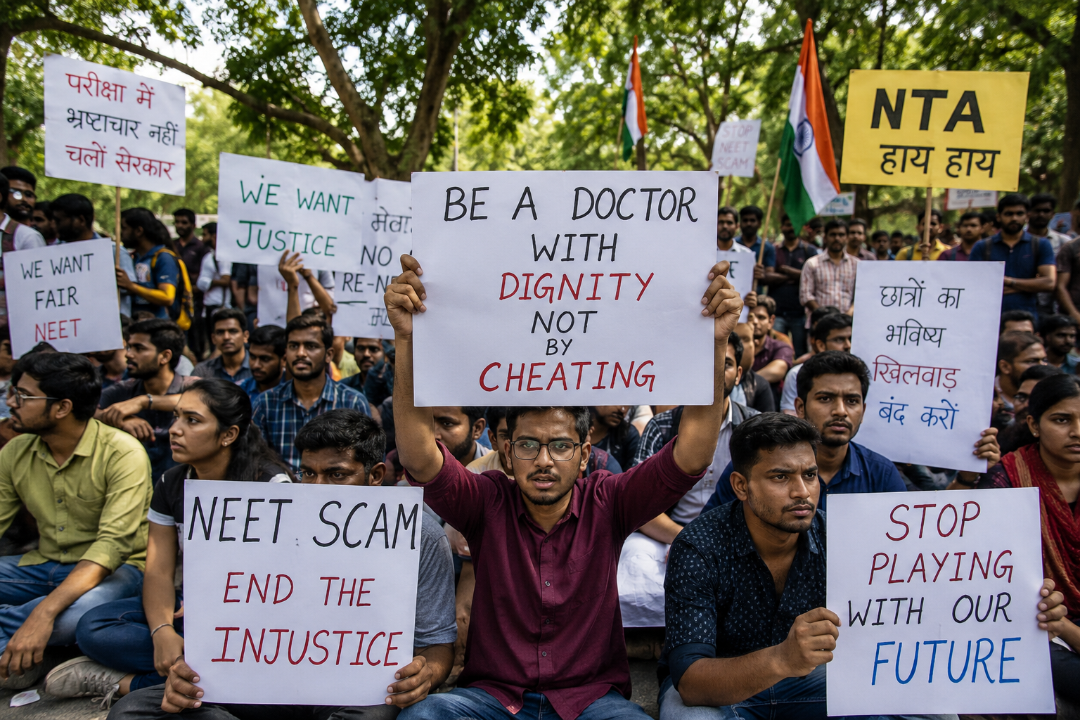 CJP Jantar Mantar Protest NEET प्रदर्शन