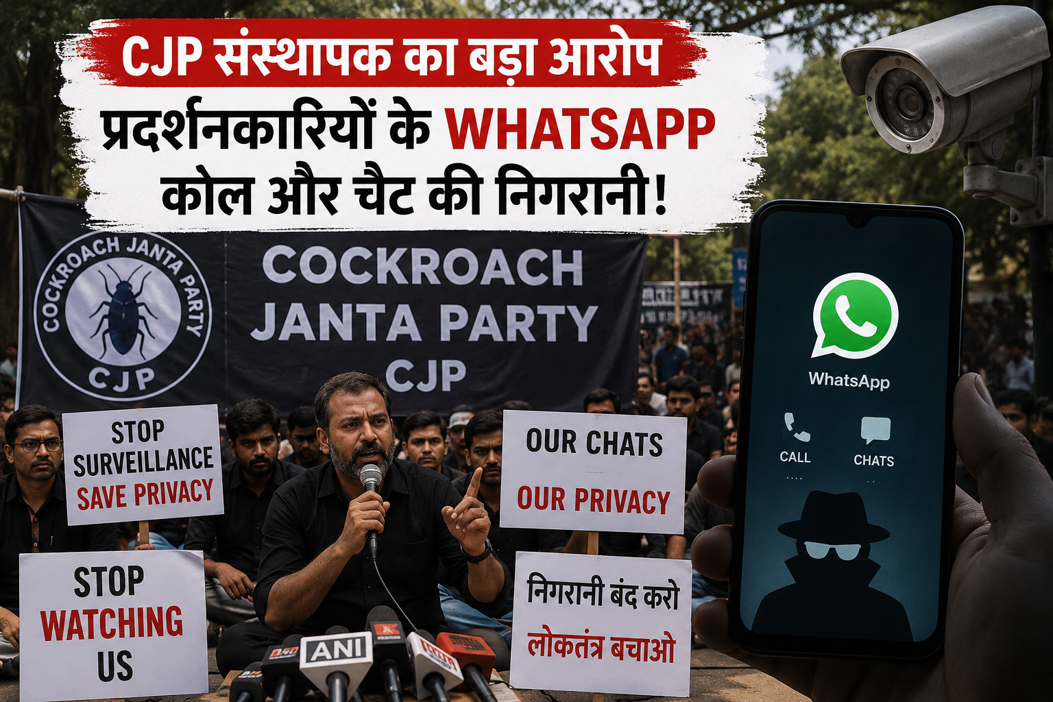 CJP WhatsApp Surveillance protest