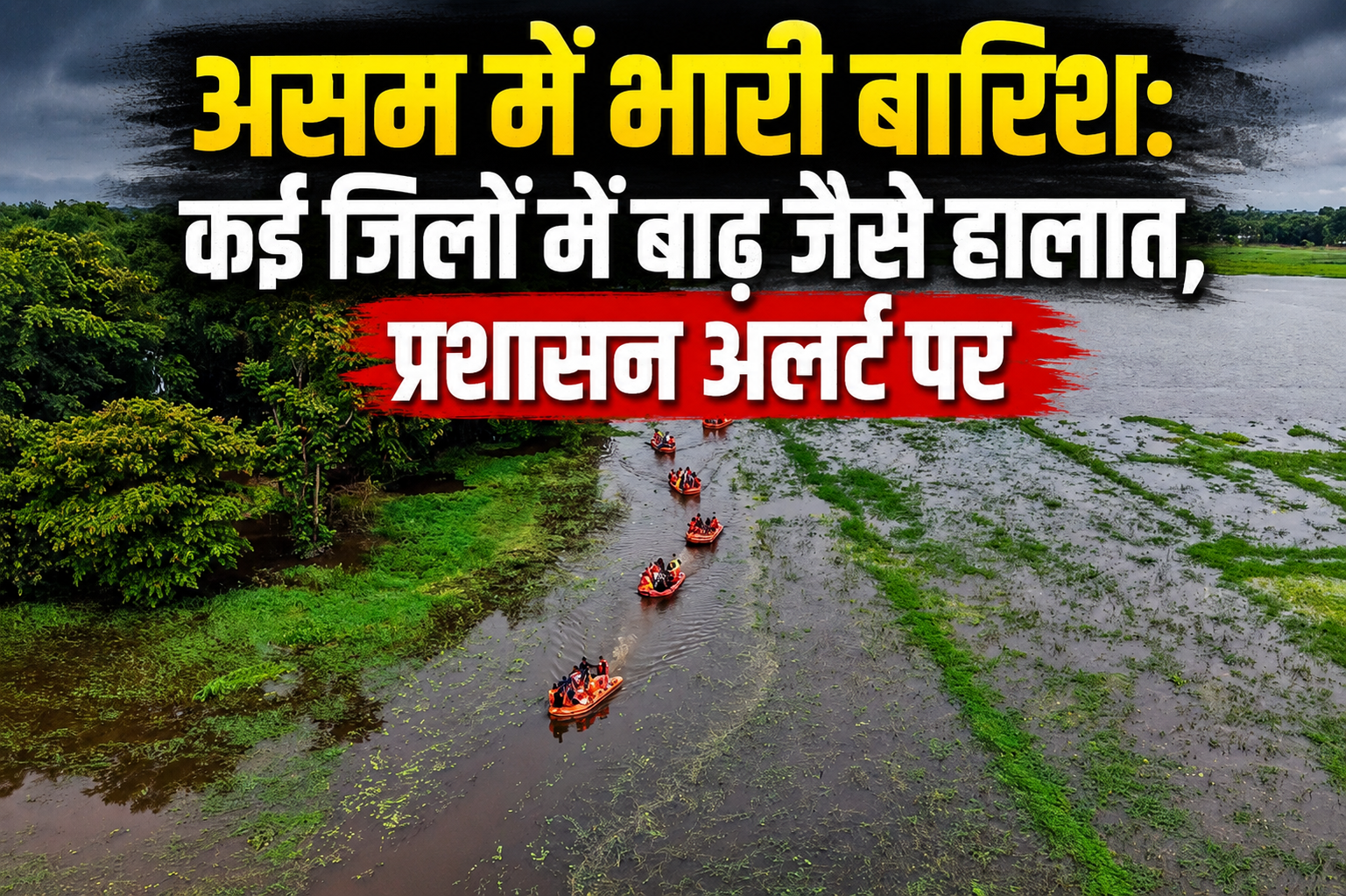 असम में भारी बारिश (Assam Heavy Rain) के चलते राज्य के कई हिस्सों में सामान्य जनजीवन प्रभावित हो गया है।