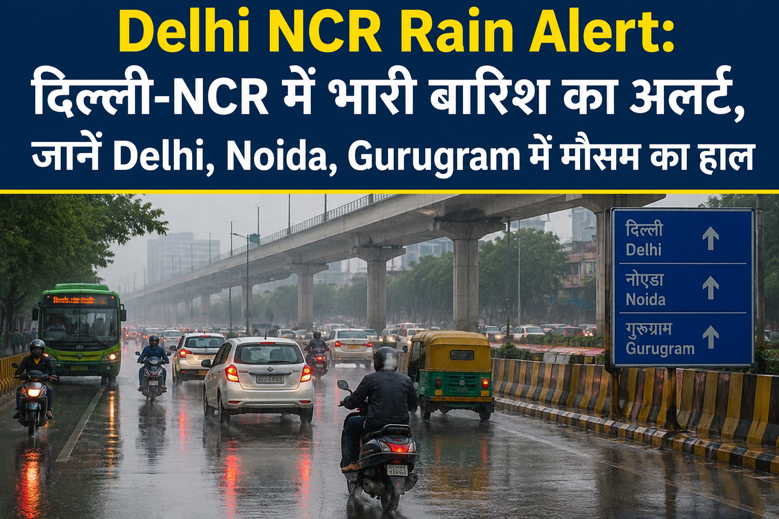 Delhi NCR Rain Alert: दिल्ली-NCR में भारी बारिश का अलर्ट